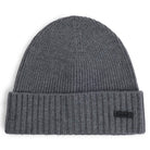 BOSS FATI RIBBED VIRGIN WOOL BEANIE HAT