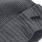 BOSS FATI RIBBED VIRGIN WOOL BEANIE HAT