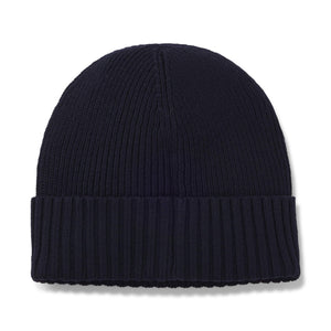 BOSS FATI RIBBED VIRGIN WOOL BEANIE HAT