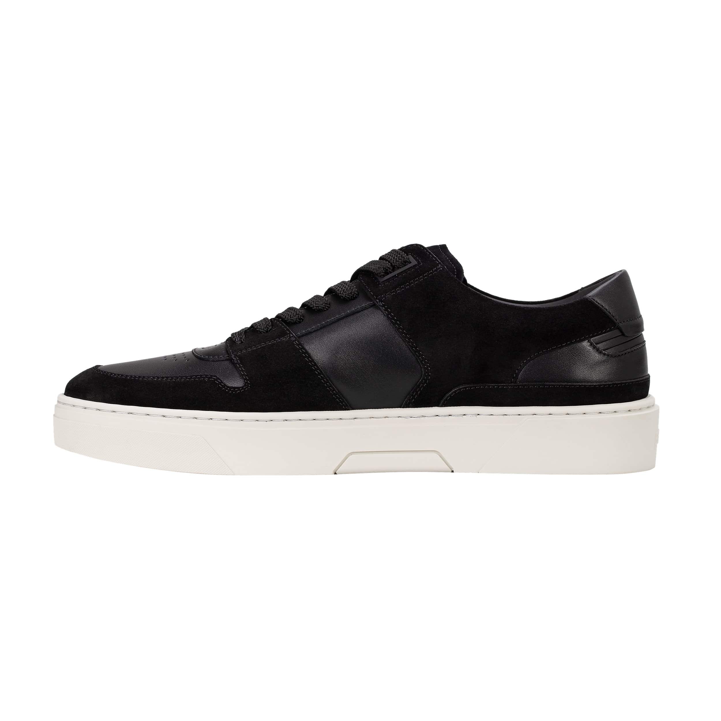 BOSS GARY TENN DOUBLE-MONOGRAM LEATHER TRAINERS