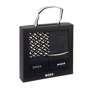 BOSS GIFT-BOXED REGULAR-LENGTH FOUR-PACK SOCKS