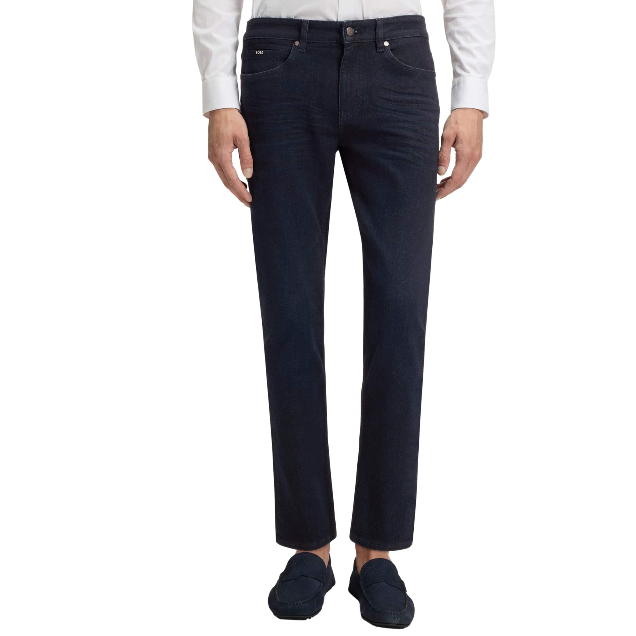 BOSS H-DELAWARE CASHEMERE TOUCH SLIM-FIT JEANS