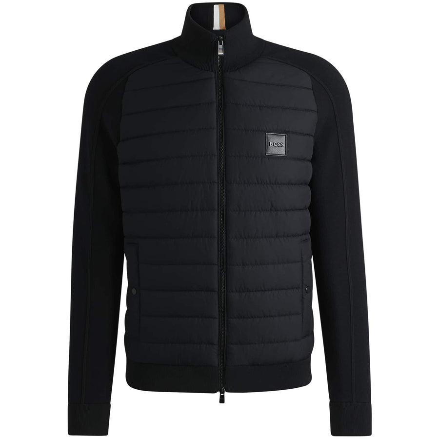 BOSS H-ESFERO MIXED MATERIALS ZIP JACKET