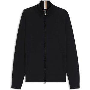 BOSS H-IDINO WOOL BLEND ZIP UP KNIT CARDIGAN
