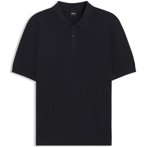 BOSS H-LURAZIO STRUCTURED FABRIC KNIT POLO