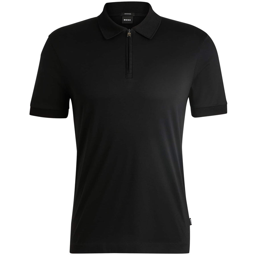 BOSS H-PARAS 17 1/4 ZIP MERCERISED POLO SHIRT