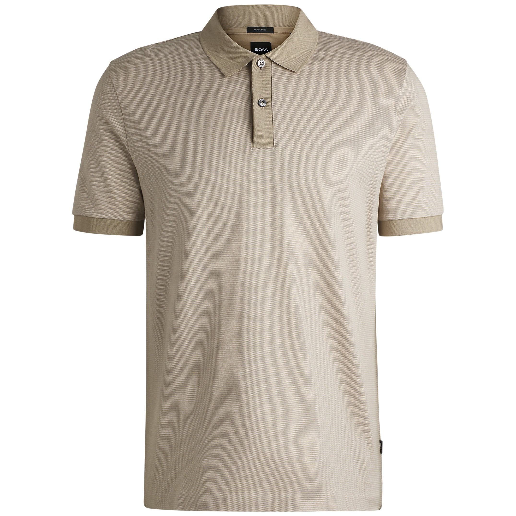 BOSS H-PARLAY 432 MICRO PATTERN MERCERISED-COTTON POLO SHIRT