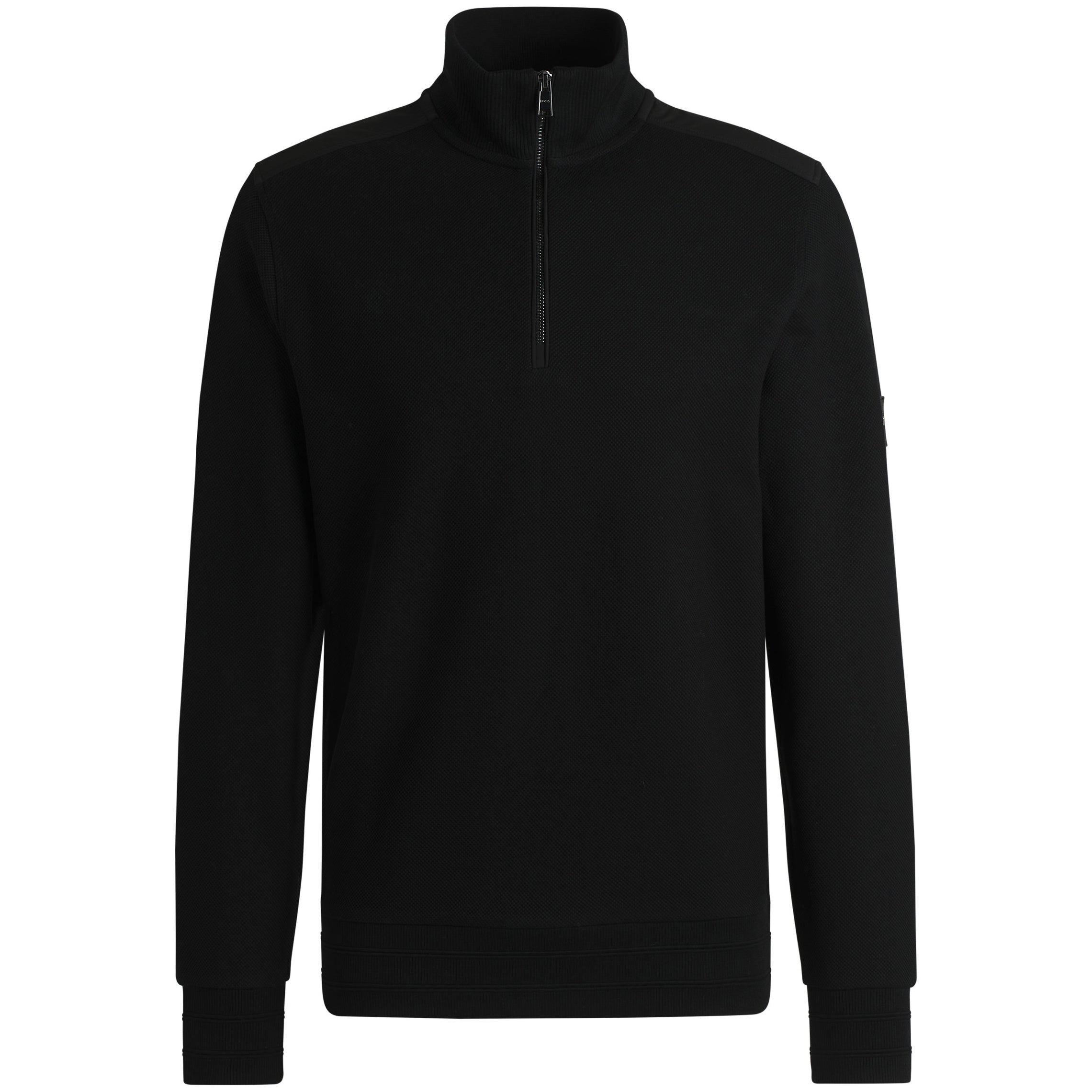 BOSS H-SIDNEY MERCERISED-COTTON 1/4 ZIP SWEATSHIRT