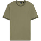 BOSS H-TESSLER 200 CONTRAST TRIM MERCERISED-COTTON T-SHIRT