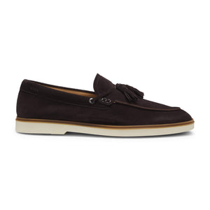 BOSS HEDLEY SUEDE TASSEL TRIM LOAFERS