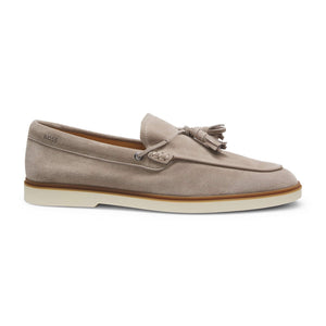BOSS HEDLEY SUEDE TASSEL TRIM LOAFERS