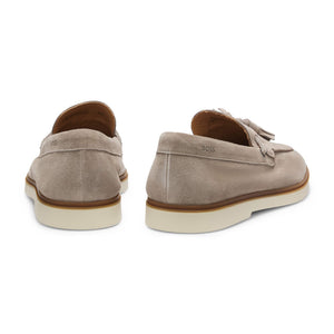 BOSS HEDLEY SUEDE TASSEL TRIM LOAFERS