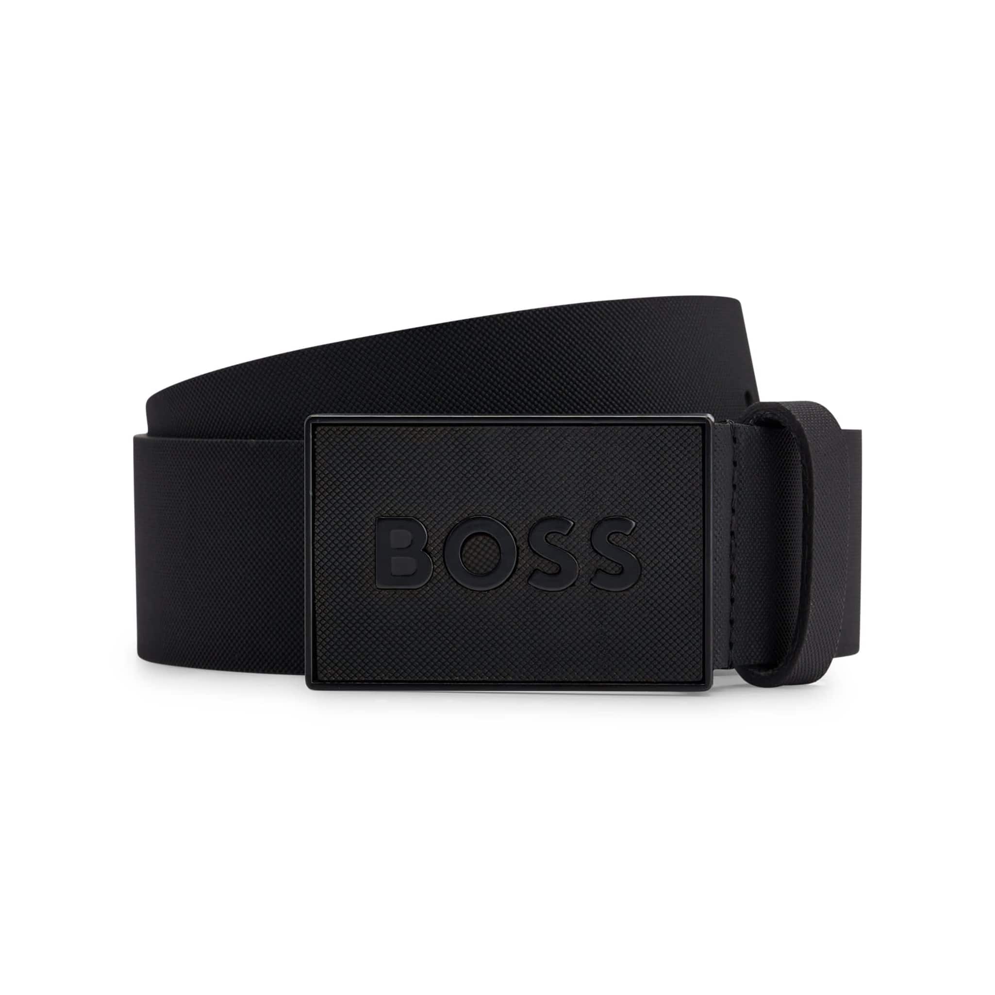 BOSS ICON-S1-SZ40 PLAQUE BUCKLE LEATHER BELT