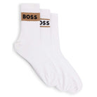 BOSS ICONIC 3 PACK SHORT COTTON-BLEND SOCKS GIFT SET