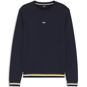 BOSS ICONIC SIGNATURE STRIPES AND LOGO SWEATSHIRT