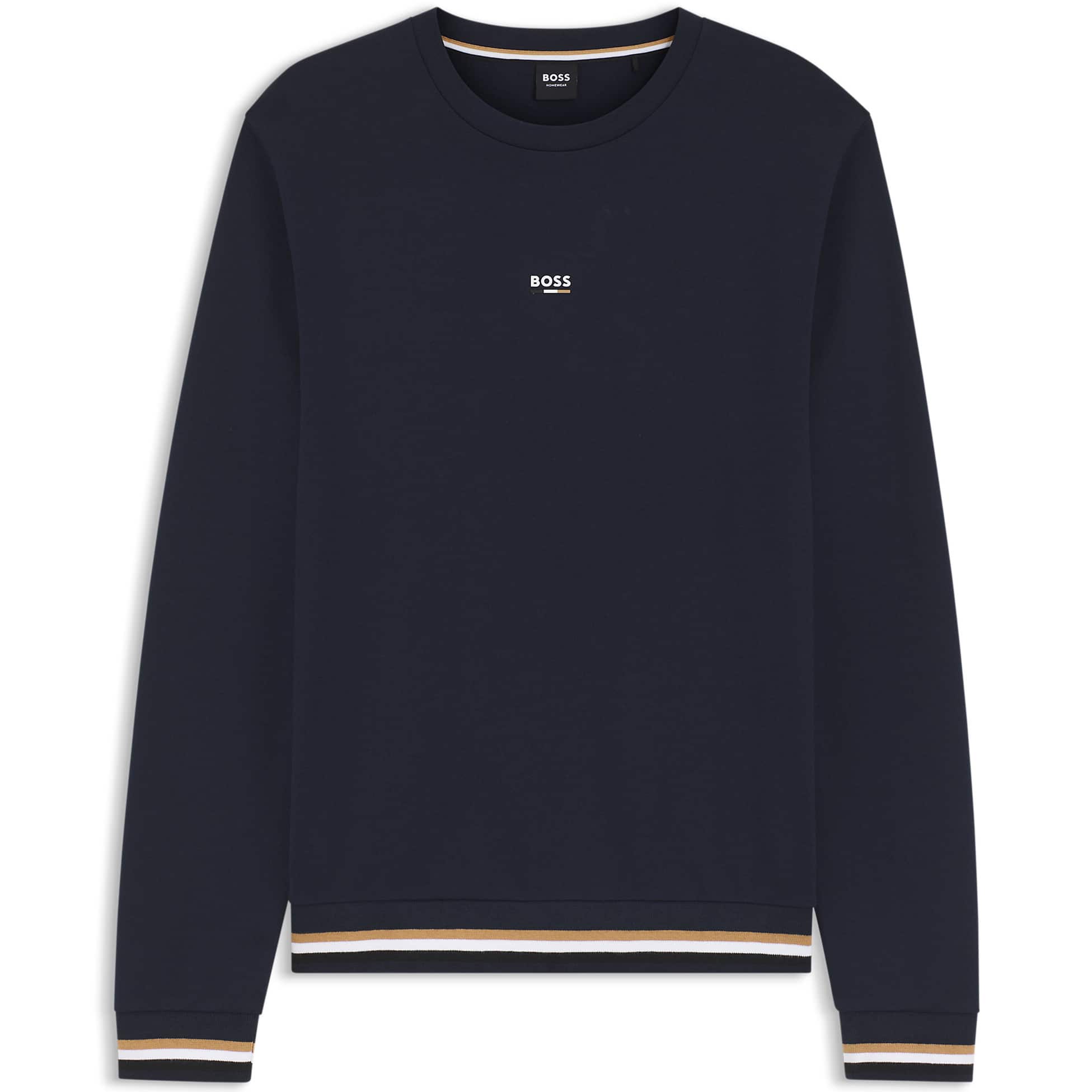 BOSS ICONIC SIGNATURE STRIPES AND LOGO SWEATSHIRT