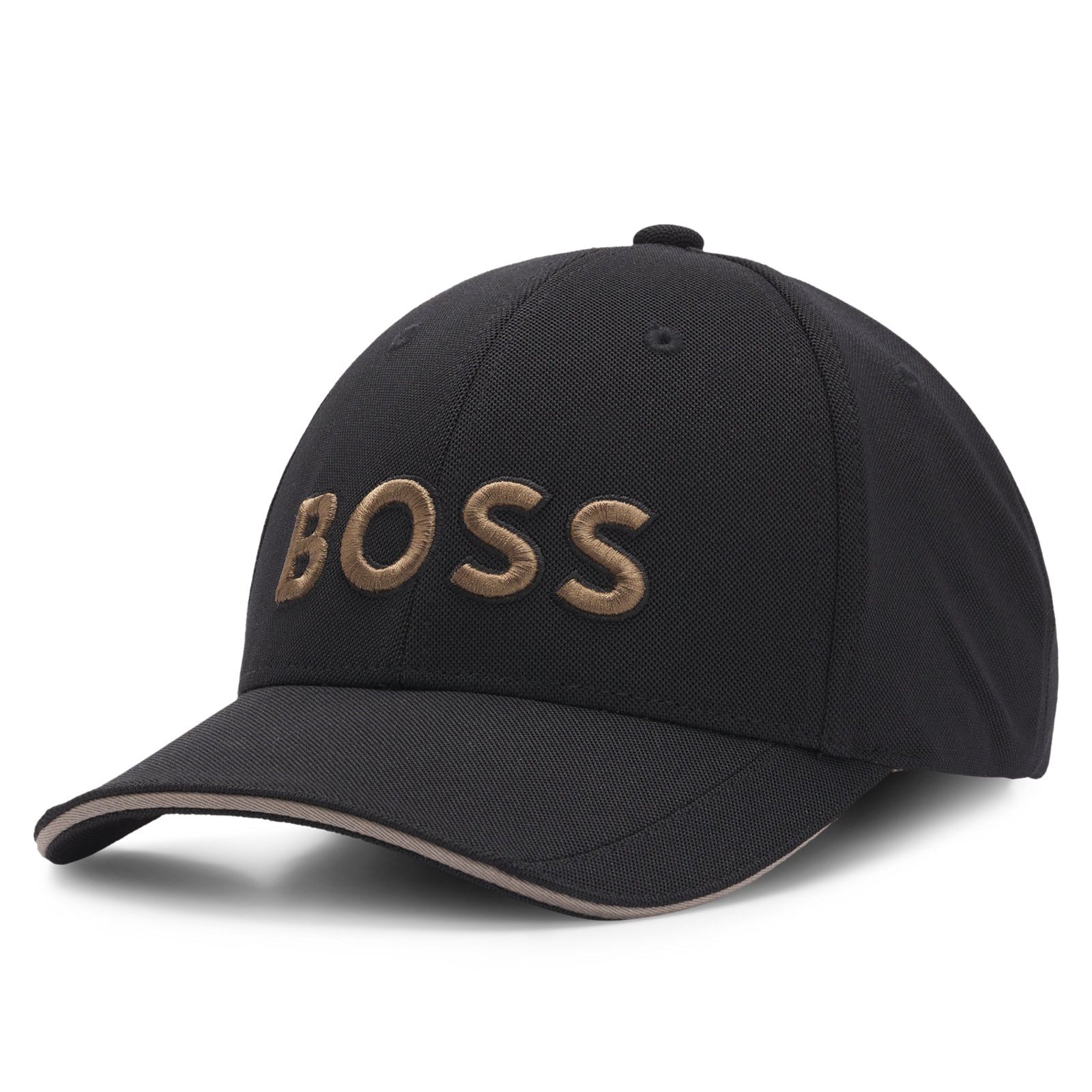 BOSS KNITTED-PIQUE SIX-PANEL BASEBALL CAP