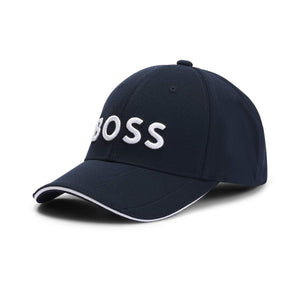 BOSS KNITTED-PIQUE SIZE-PANEL BASEBALL CAP