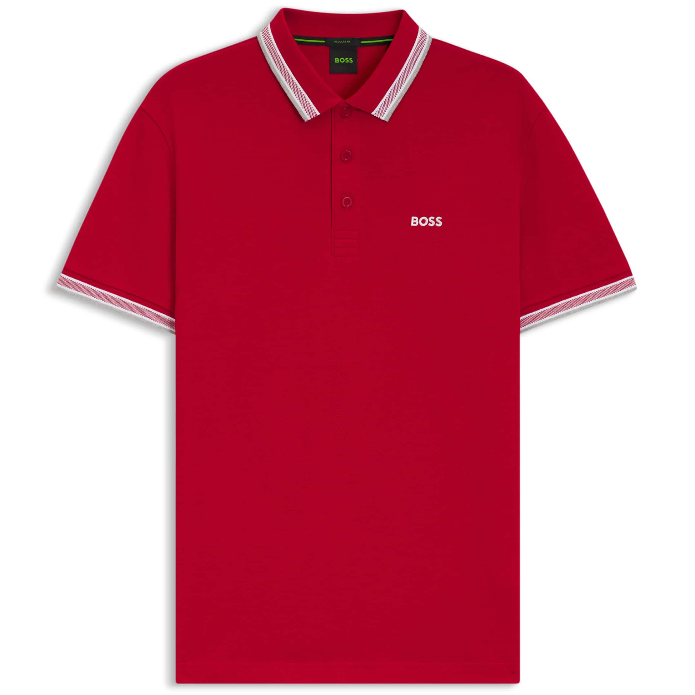 BOSS PADDY COTTON PIQUE POLO SHIRT
