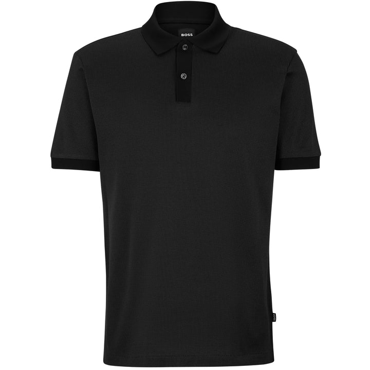 BOSS PARLAY 425 STRUCTURED-COTTON MERCERISED POLO SHIRT