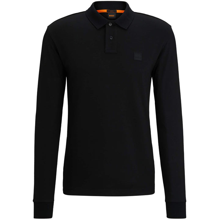 BOSS PASSERBY STRETCH-COTTON LONG SLEEVE POLO SHIRT