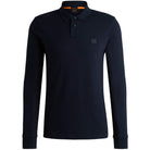 BOSS PASSERBY STRETCH-COTTON LONG SLEEVE POLO SHIRT