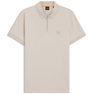 BOSS PASSERZIP STRETCH-COTTON SLIM FIT POLO SHIRT