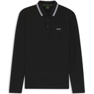 BOSS PLISY COTTON-PIQUÉ LONG SLEEVE POLO SHIRT