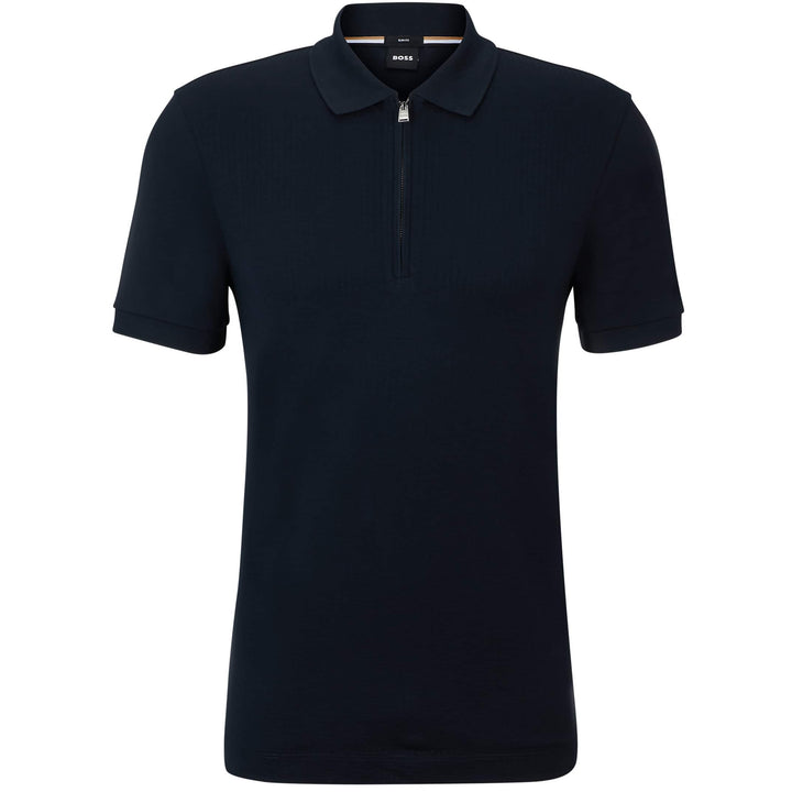 BOSS POLSTON 35 STRUCTURED COTTON SLIM-FIT POLO SHIRT
