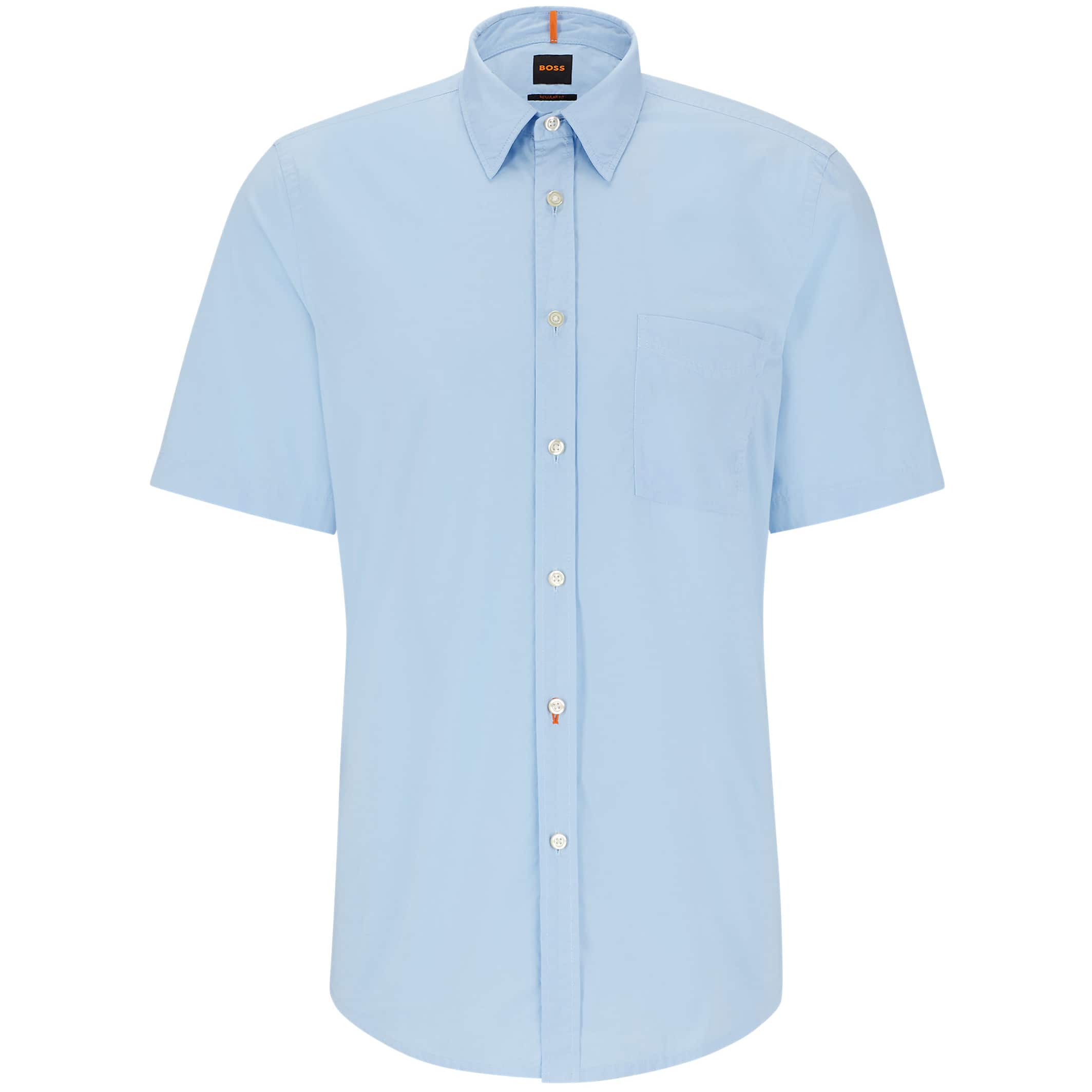 BOSS RELEGANT_ 6 SHORT SLEEVE LINEN SHIRT