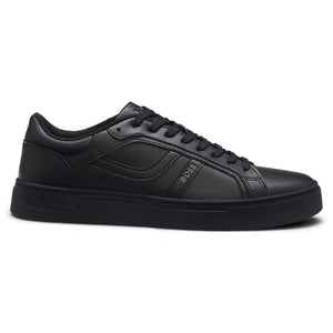 BOSS RHYS FAUX NAPPA LEATHER TRAINERS