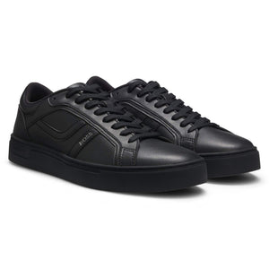 BOSS RHYS FAUX NAPPA LEATHER TRAINERS