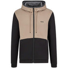 BOSS SAGGY 1 LOGO TAPE ZIP-UP HOODIE