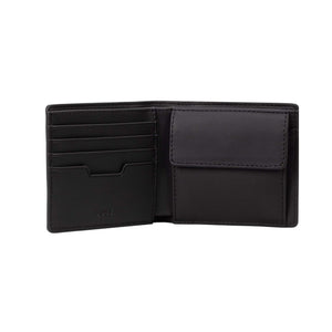 BOSS SILVER-TONE LOGO BILLFOLD COIN POCKET WALLET