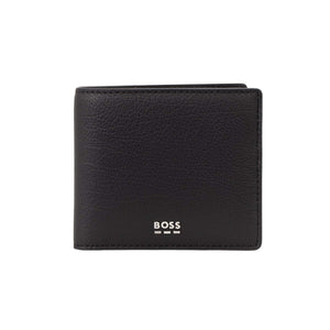 BOSS SILVER-TONE LOGO BILLFOLD WALLET