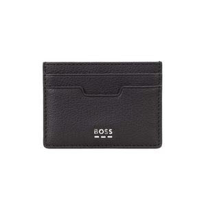 BOSS SILVER-TONE LOGO CARD HOLDER