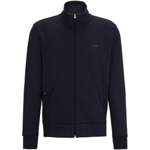 BOSS SKAZ STRETCH-COTTON ZIP-UP TRACK TOP