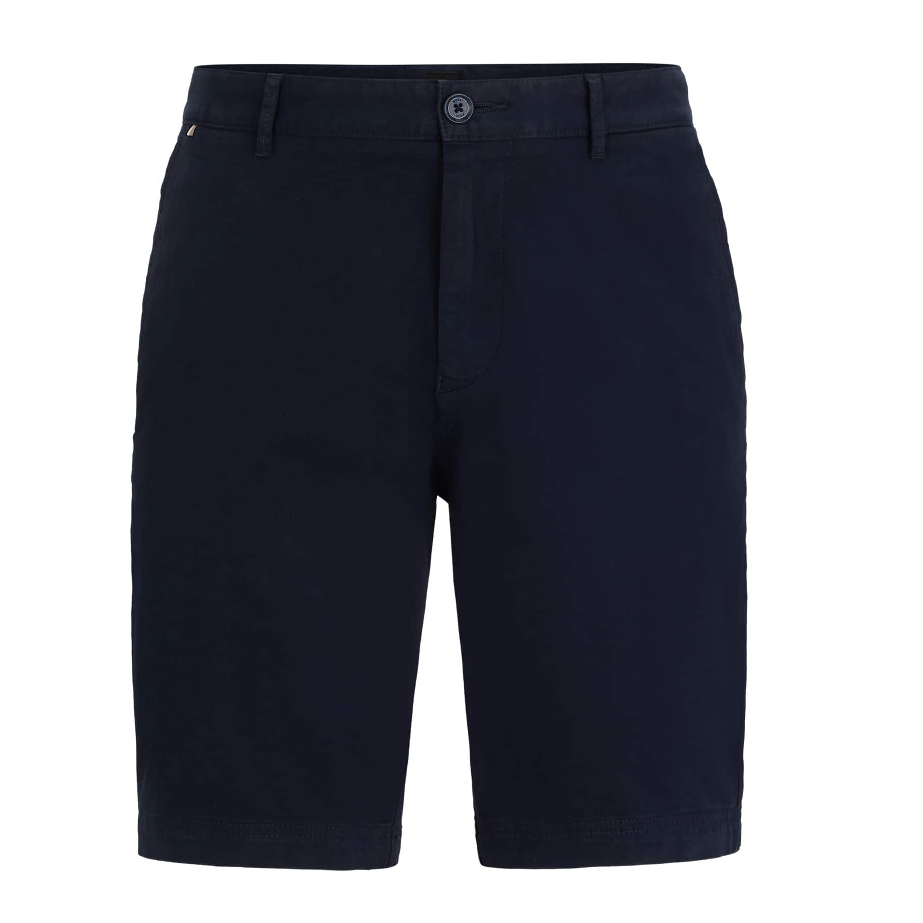 BOSS SLICE STRETCH-COTTON TWILL CHINO SHORTS