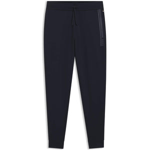 BOSS STRIPE LOGO COTTON-TERRY TRACKSUIT BOTTOMS