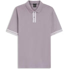 BOSS STRIPED TRIM MERCERISED-COTTON POLO SHIRT