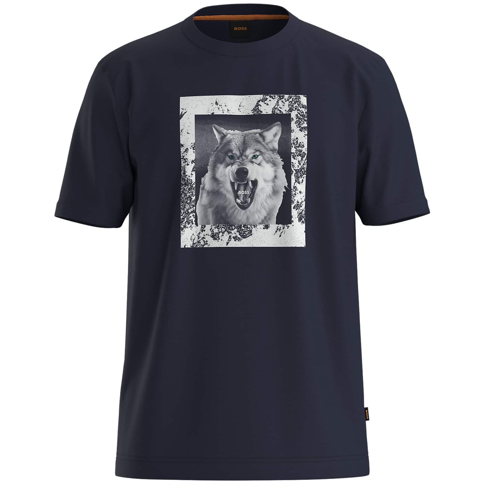 BOSS TE_LUPO ANIMAL ARTWORK COTTON-JERSEY T-SHIRT