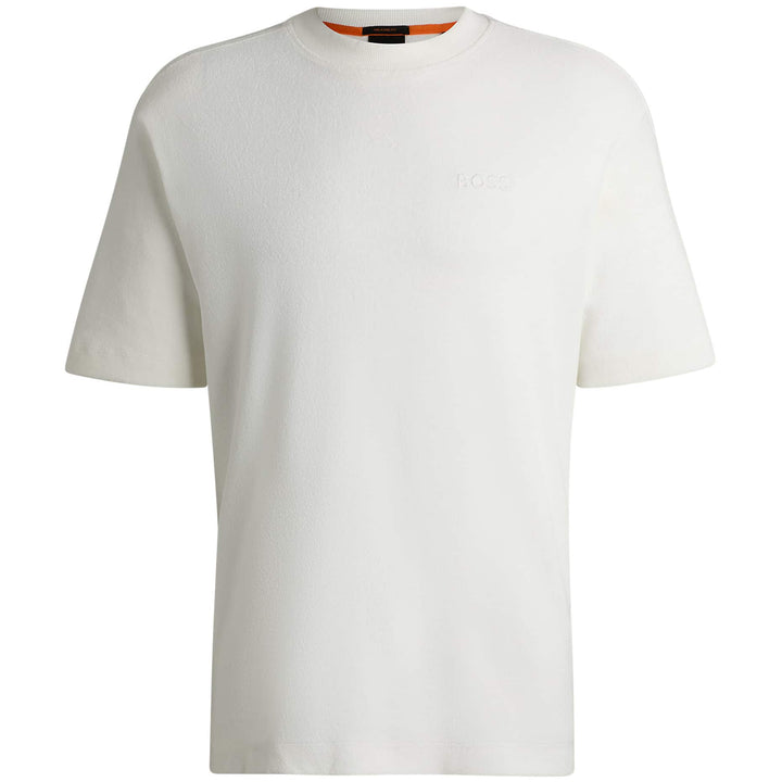 BOSS TEETOWEL COTTON-TOWELLING RELAXED-FIT T-SHIRT