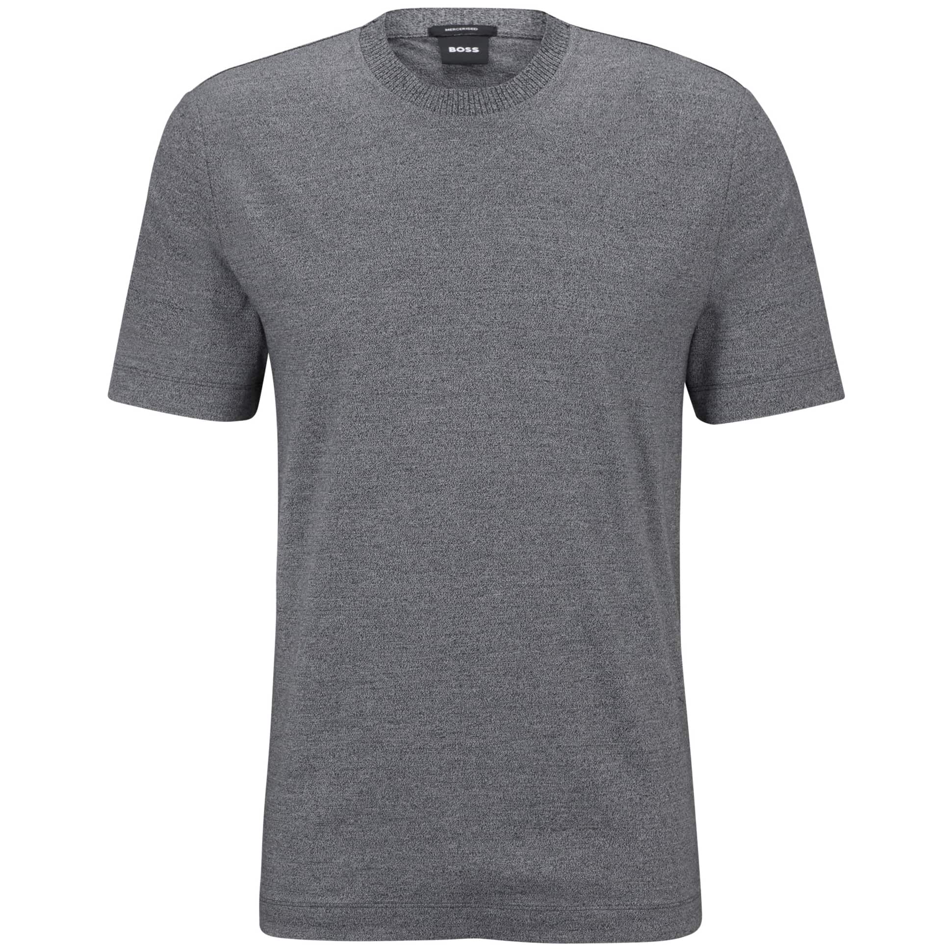 BOSS TIBURT 416 MERCERISED MOULINÉ COTTON T-SHIRT