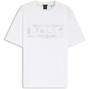 BOSS TS_GLOBE LOGO PATTERN T-SHIRT