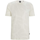 BOSS TWO-TONE MONSTERA-LEAF PATTERN T-SHIRT