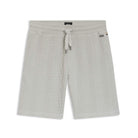 BOSS WAFFLE STRUCTURE COTTON-BLEND SHORTS