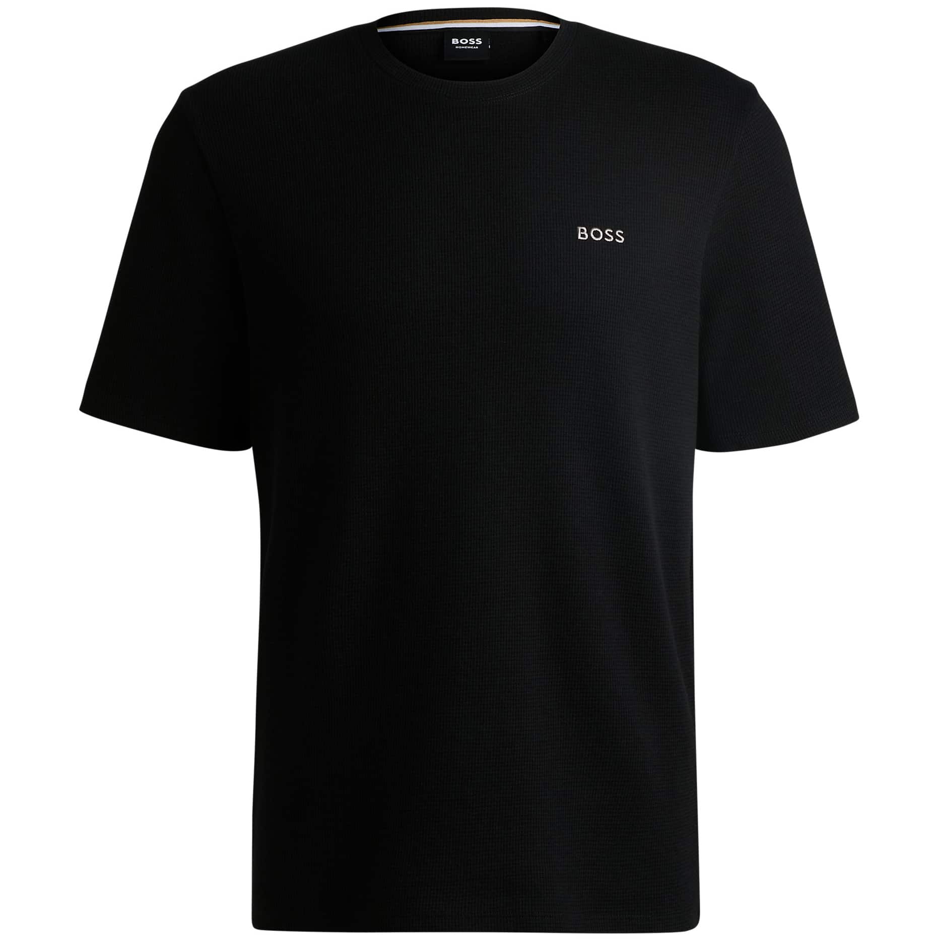 BOSS WAFFLE-STRUCTURE COTTON BLEND T-SHIRT