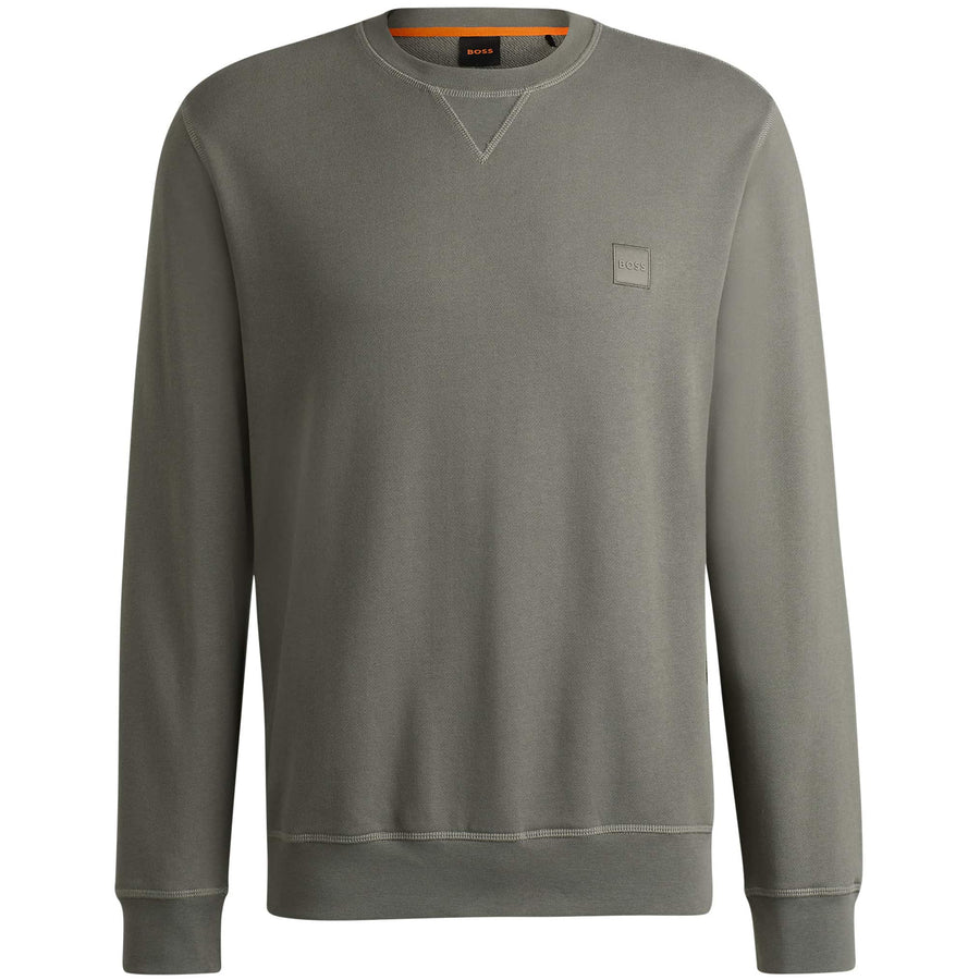 BOSS WESTART COTTON-TERRY RELAXED-FIT SWEATSHIRT