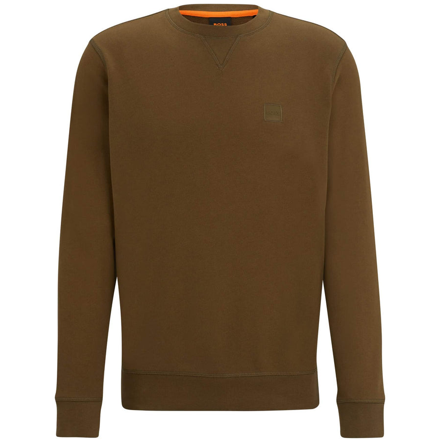 BOSS WESTART COTTON-TERRY RELAXED-FIT SWEATSHIRT