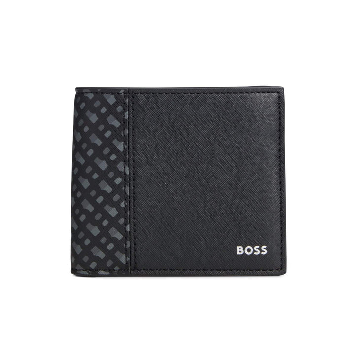 BOSS - Structured card holder with monogram print